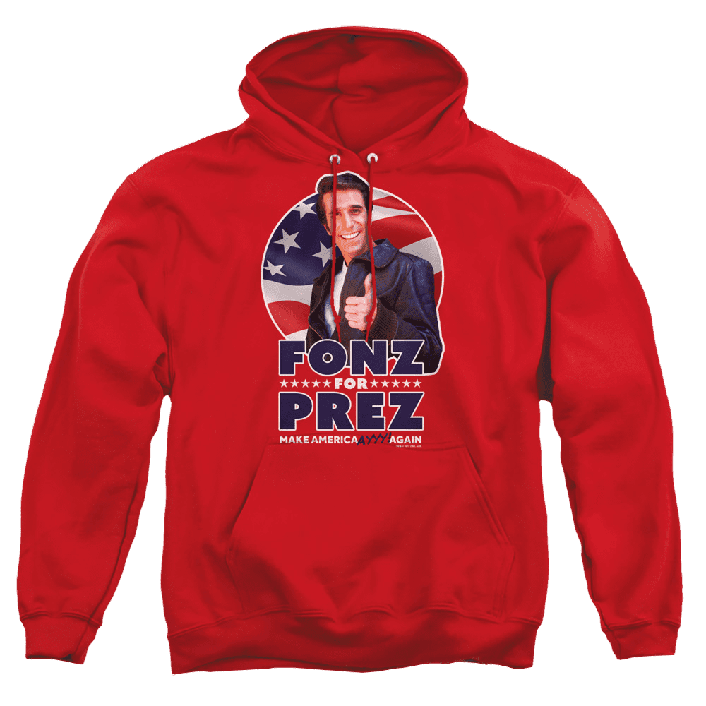 Happy Days Fonz For Prez Pullover Hoodie