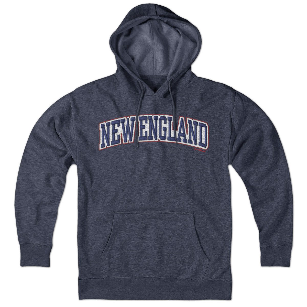 New England Arch Faux Embroidery Hoodie