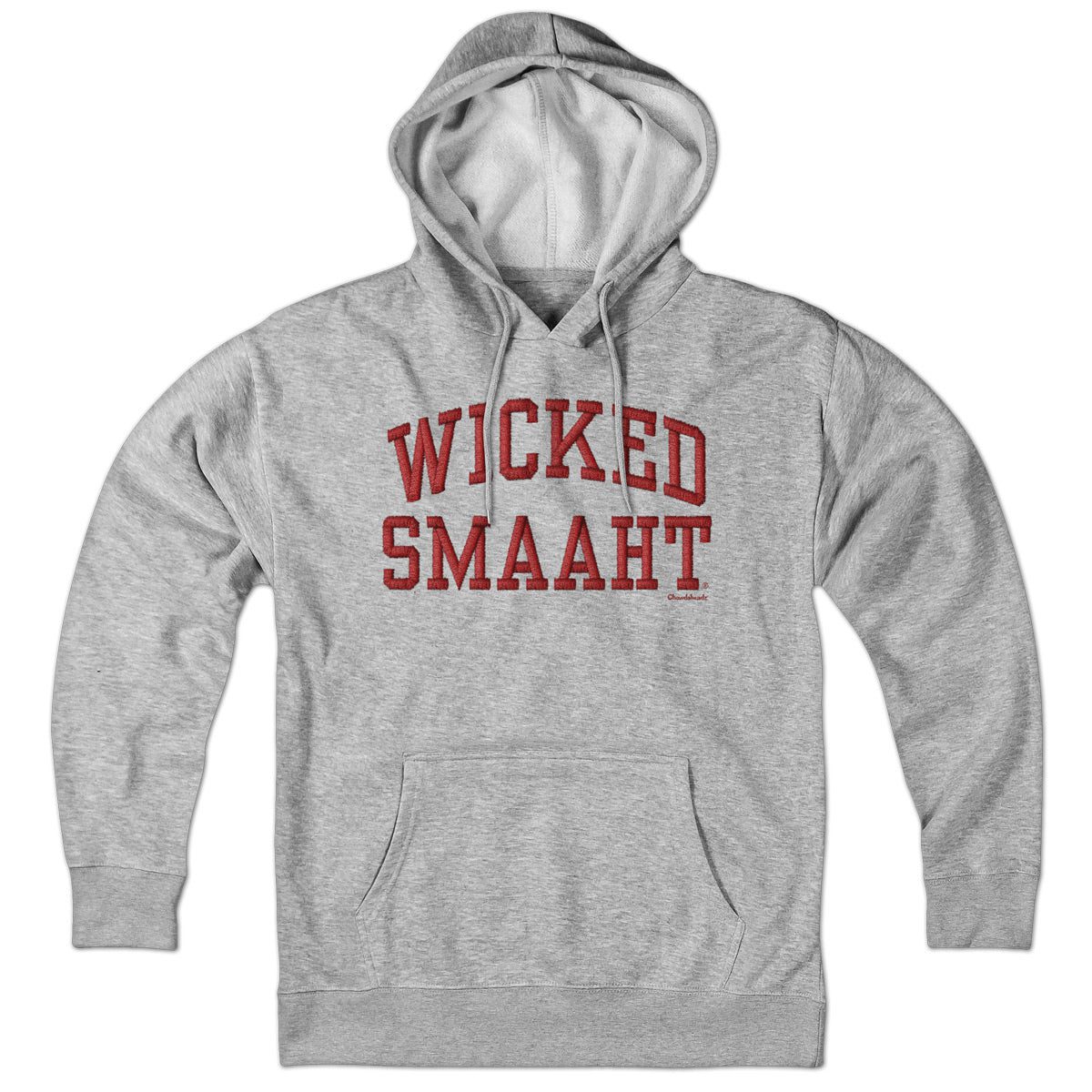 Wicked Smaaht Faux Embroidery Hoodie