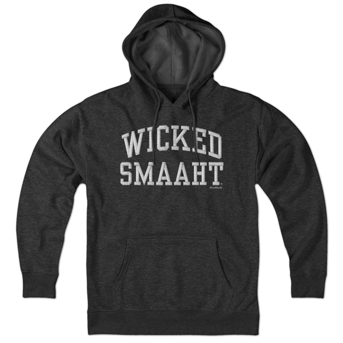 Wicked Smaaht Faux Embroidery Hoodie