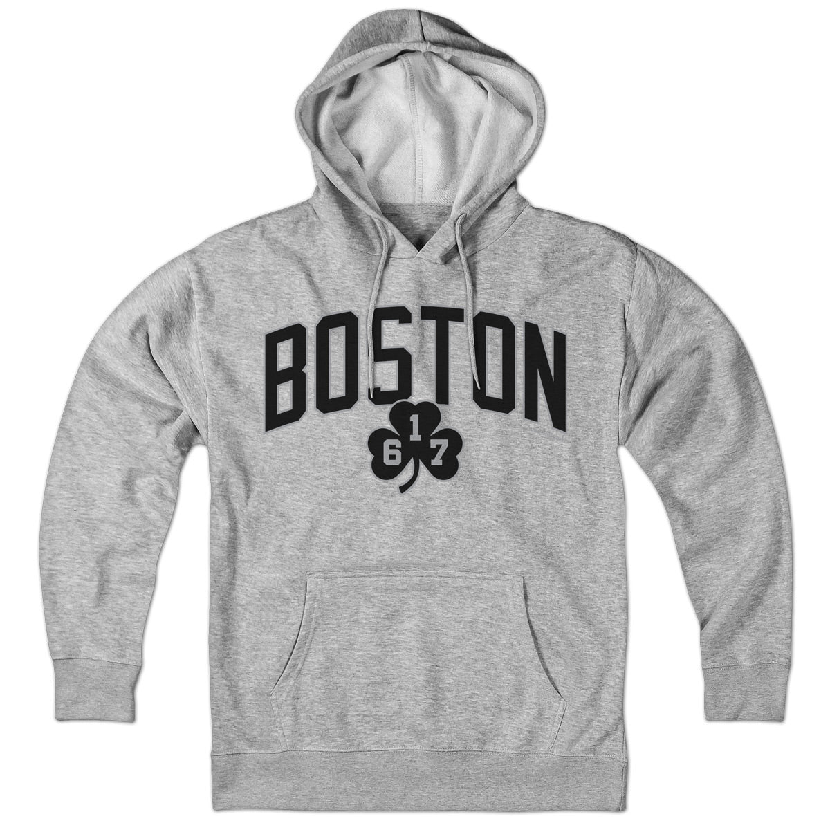 Boston Arch 617 Shamrock Blackout Hoodie