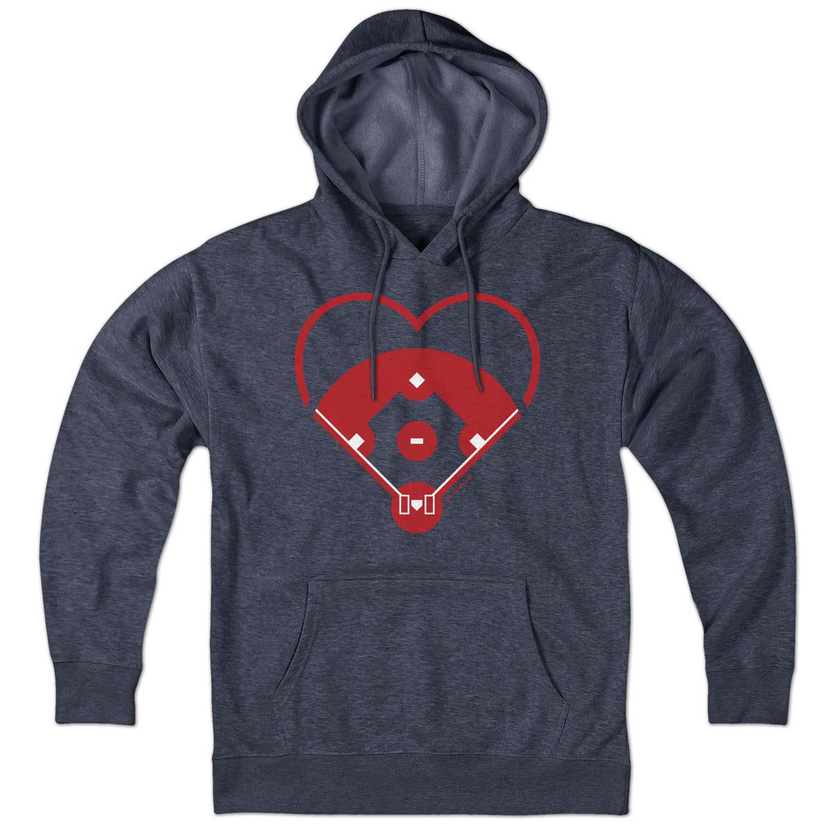 Baseball Diamond Heart Hoodie