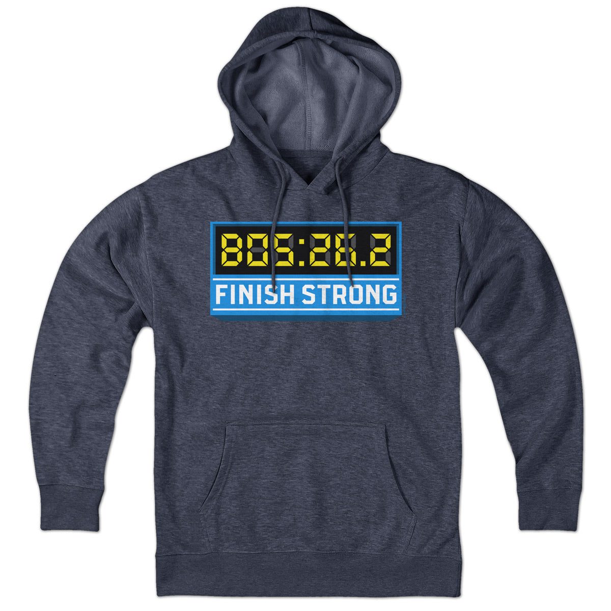 Finish Strong Marathon Time Clock Hoodie