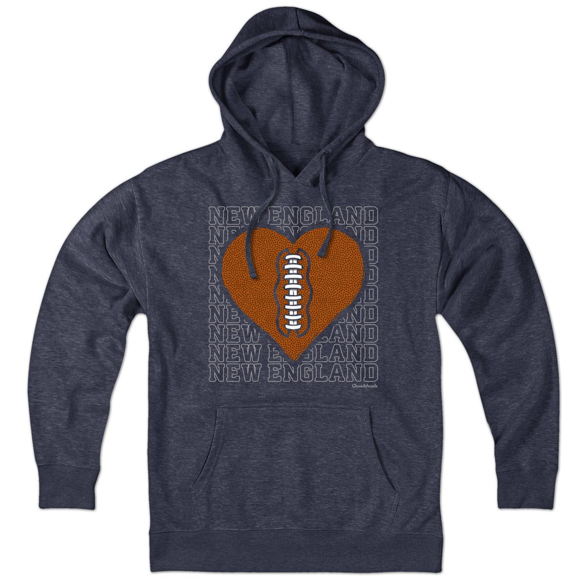 New England Football Heart Hoodie