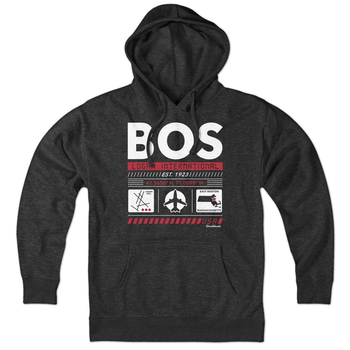 Bos Airport Code Hoodie