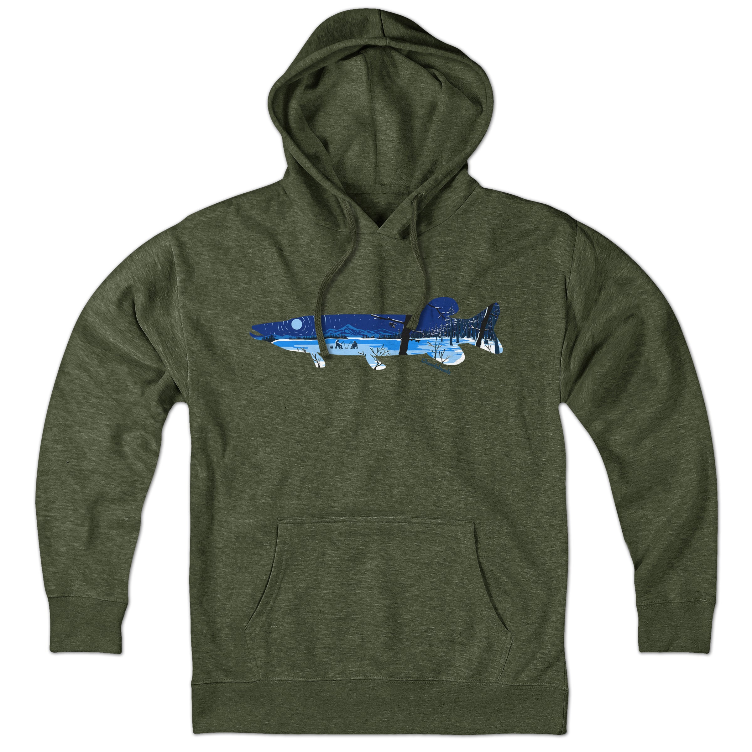 Pike Ice Fishing Hoodie