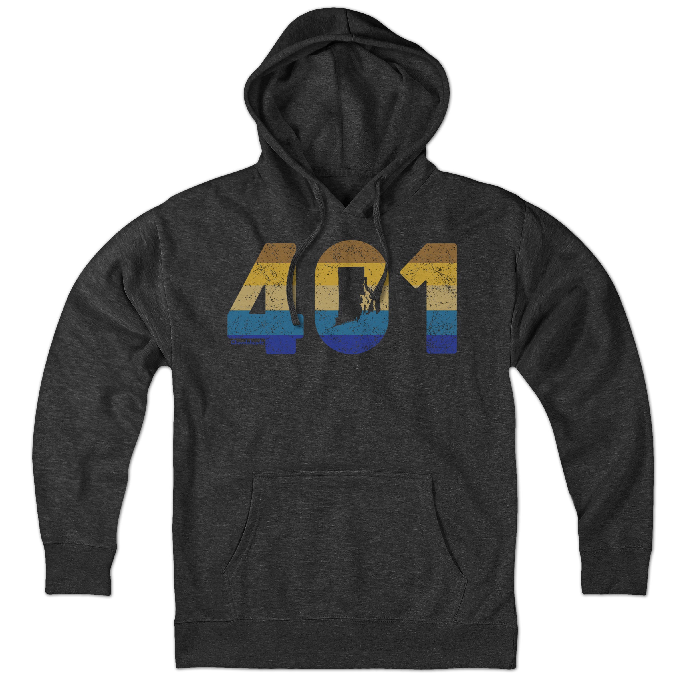 Rhode Island Retro Area Code Hoodie