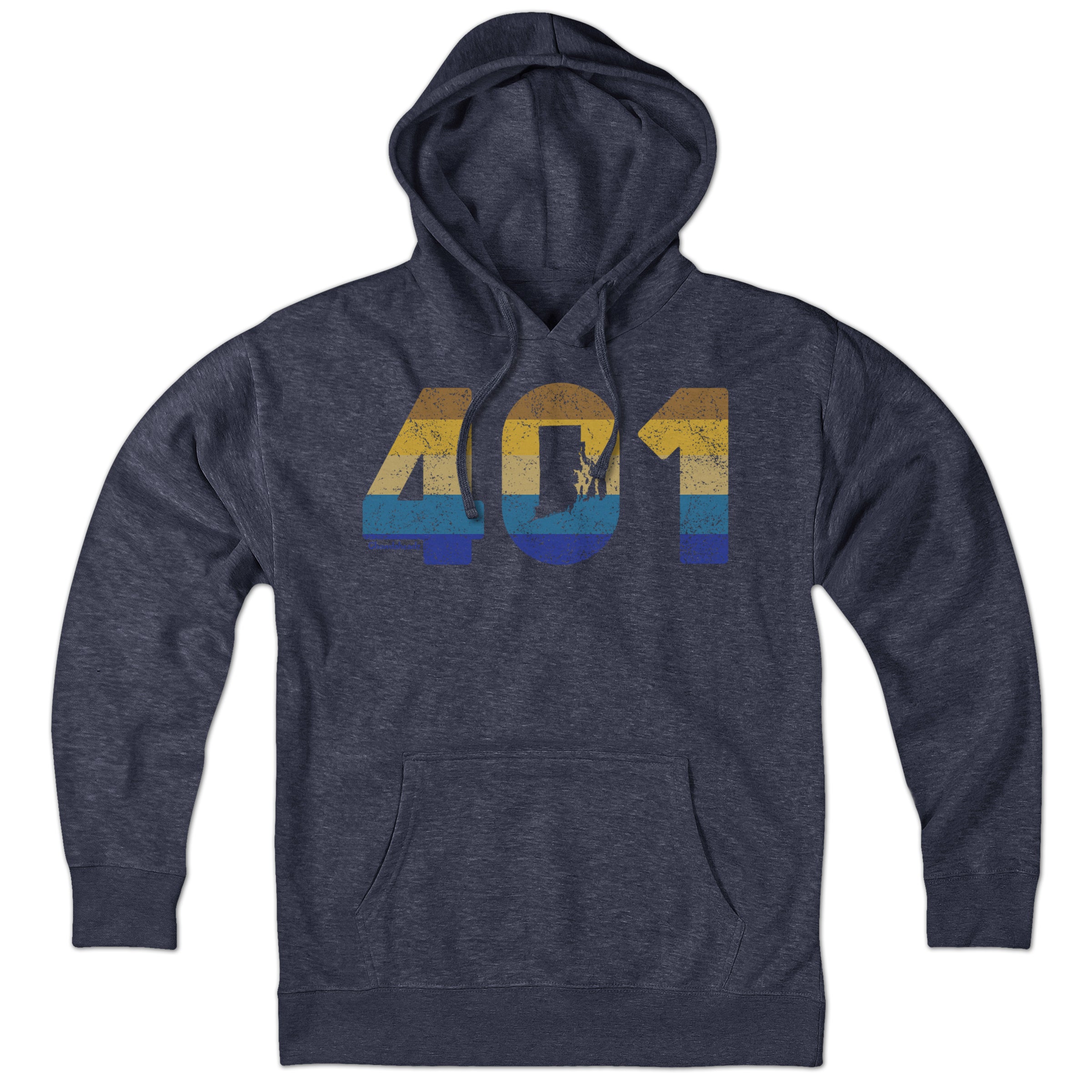 Rhode Island Retro Area Code Hoodie