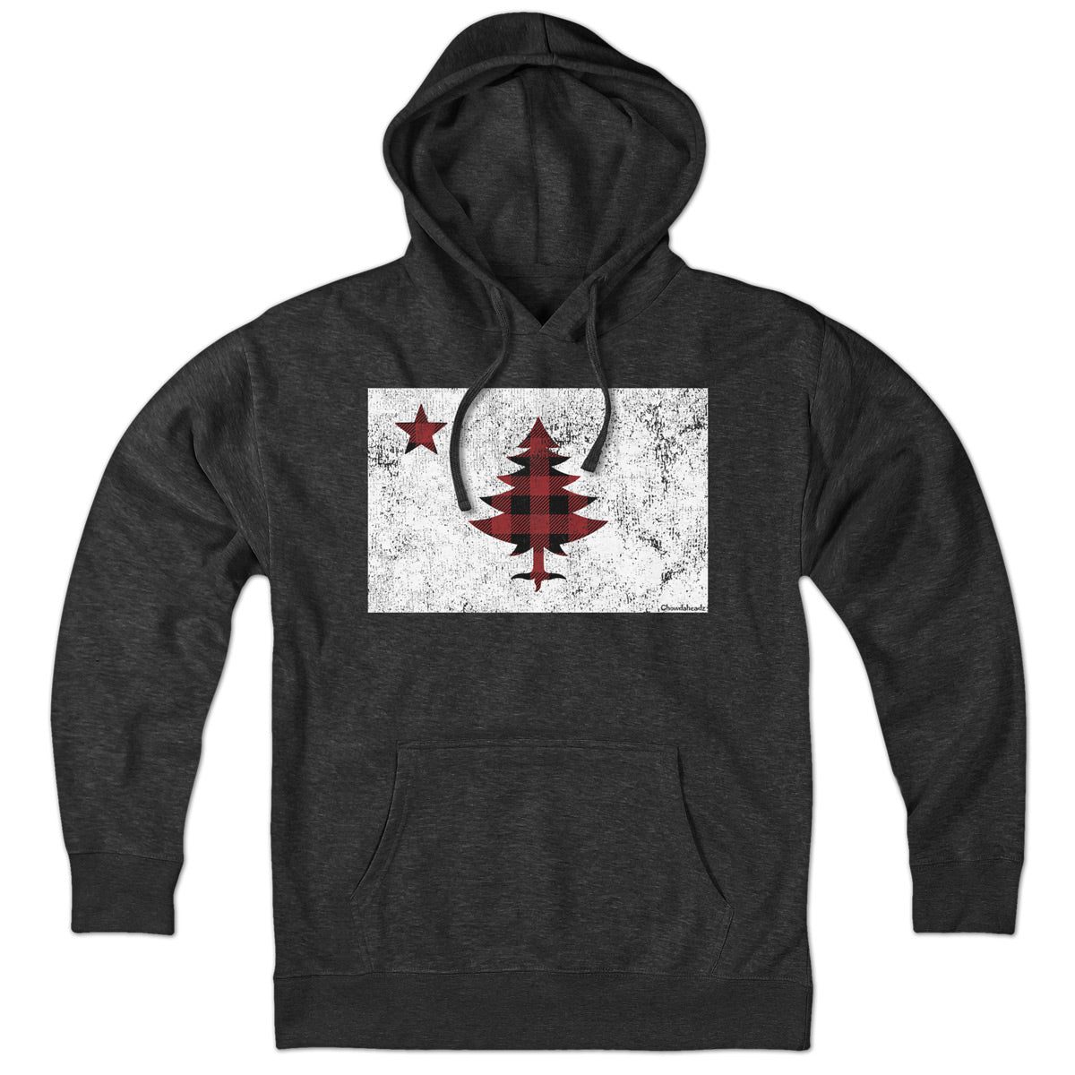 Buffalo Plaid Maine Flag Hoodie