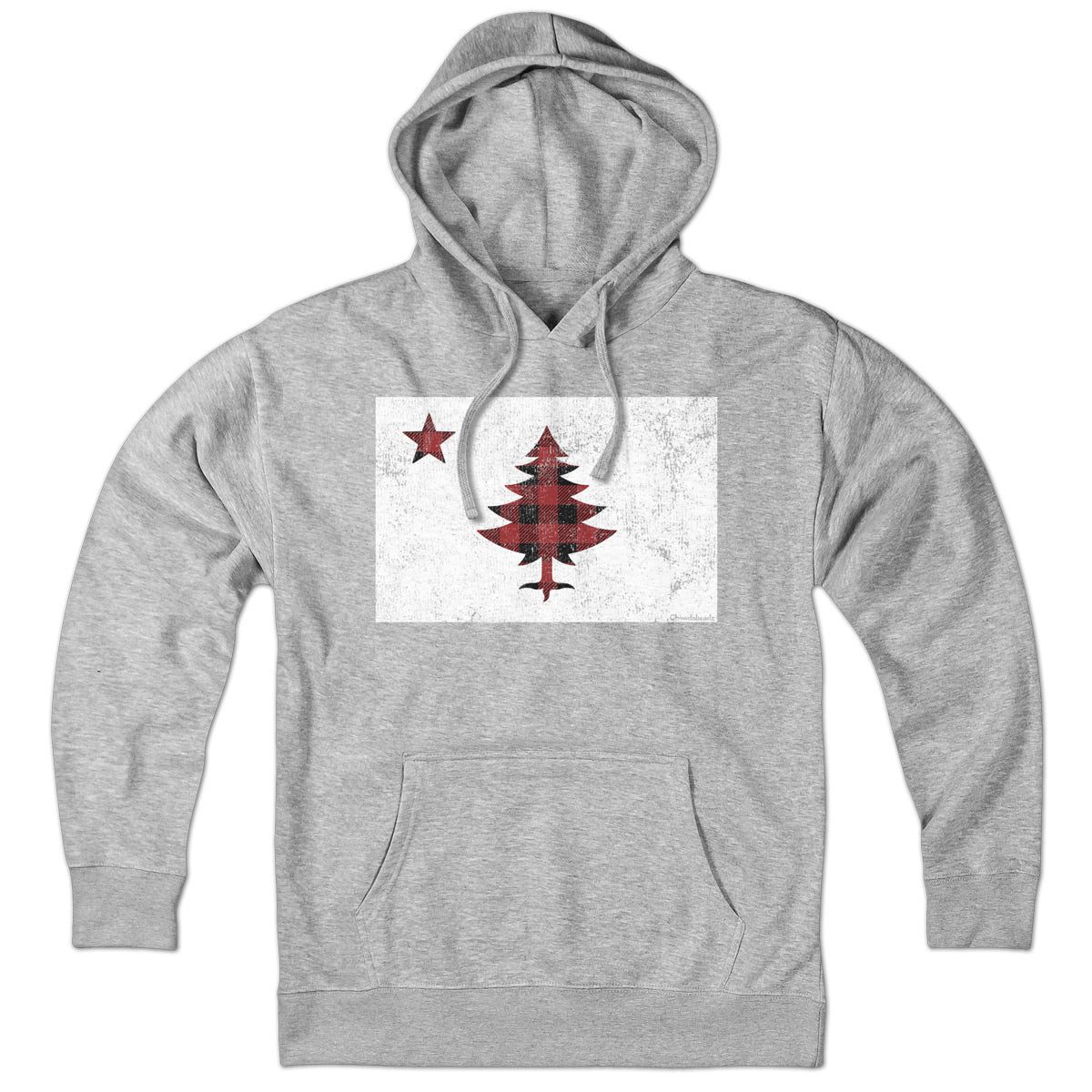 Buffalo Plaid Maine Flag Hoodie