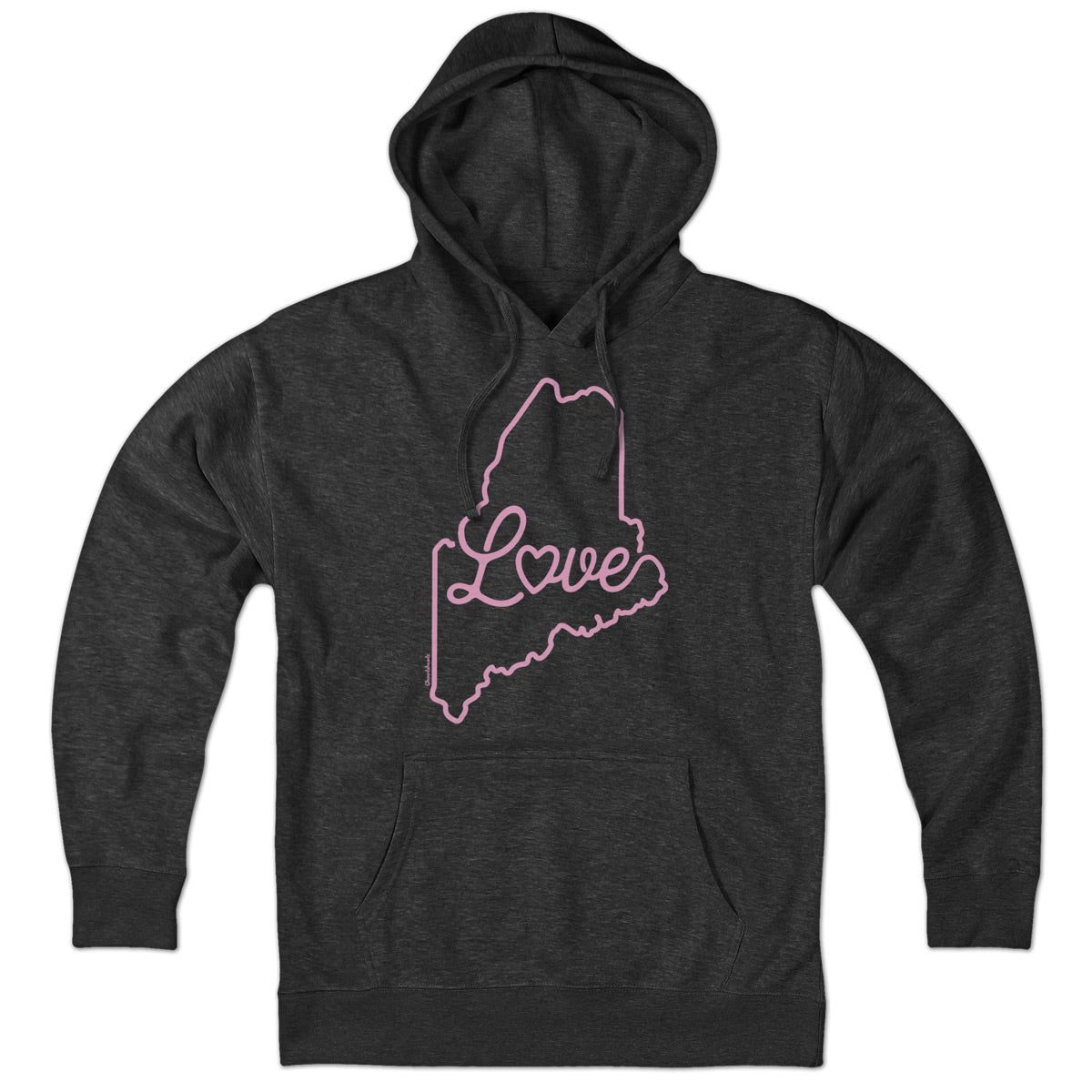 Love Maine Script Hoodie