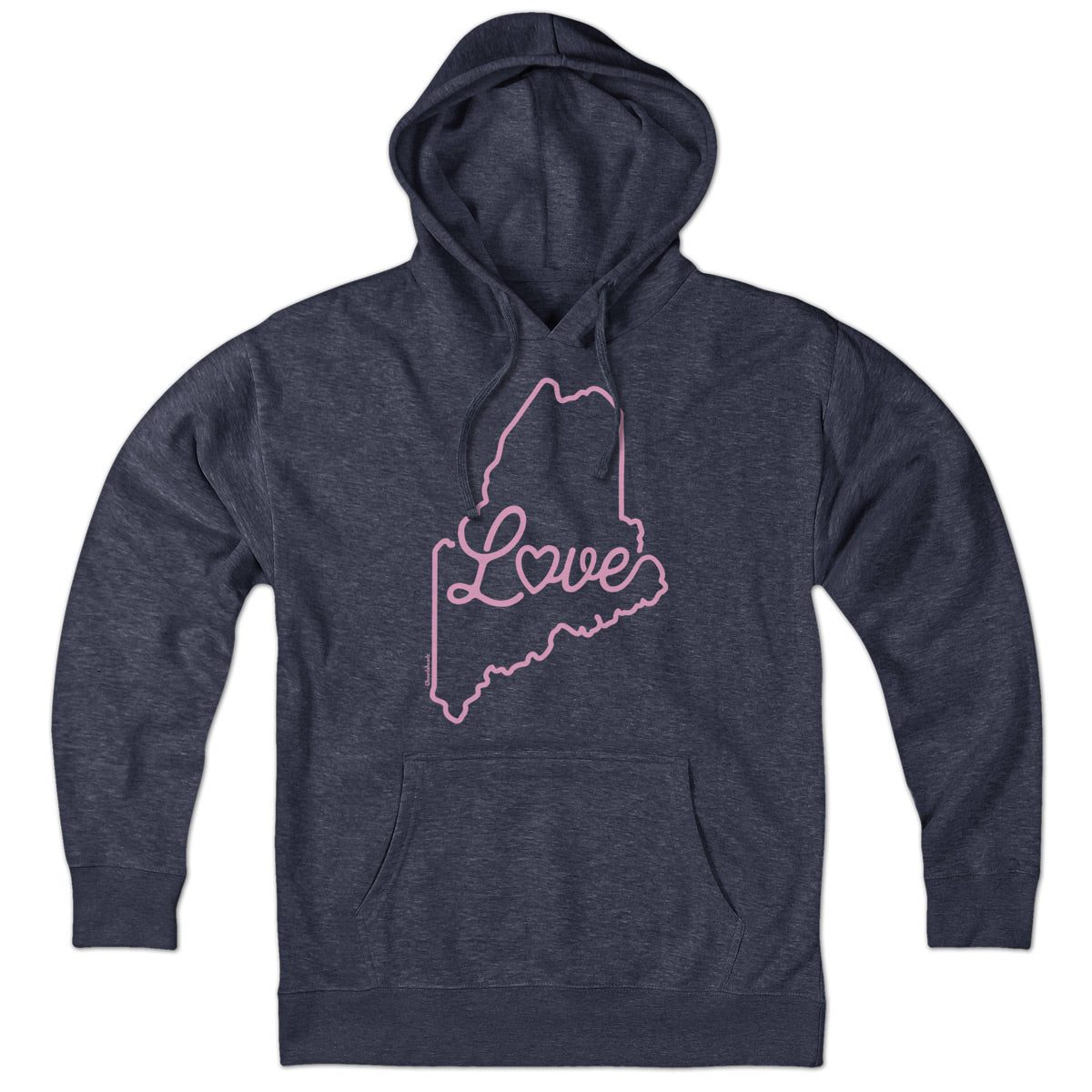 Love Maine Script Hoodie