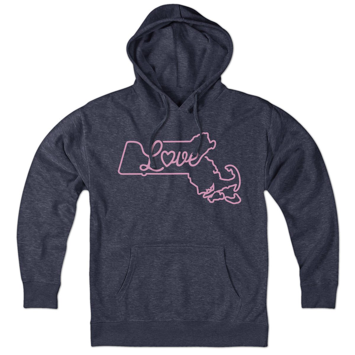 Love Massachusetts Script Hoodie