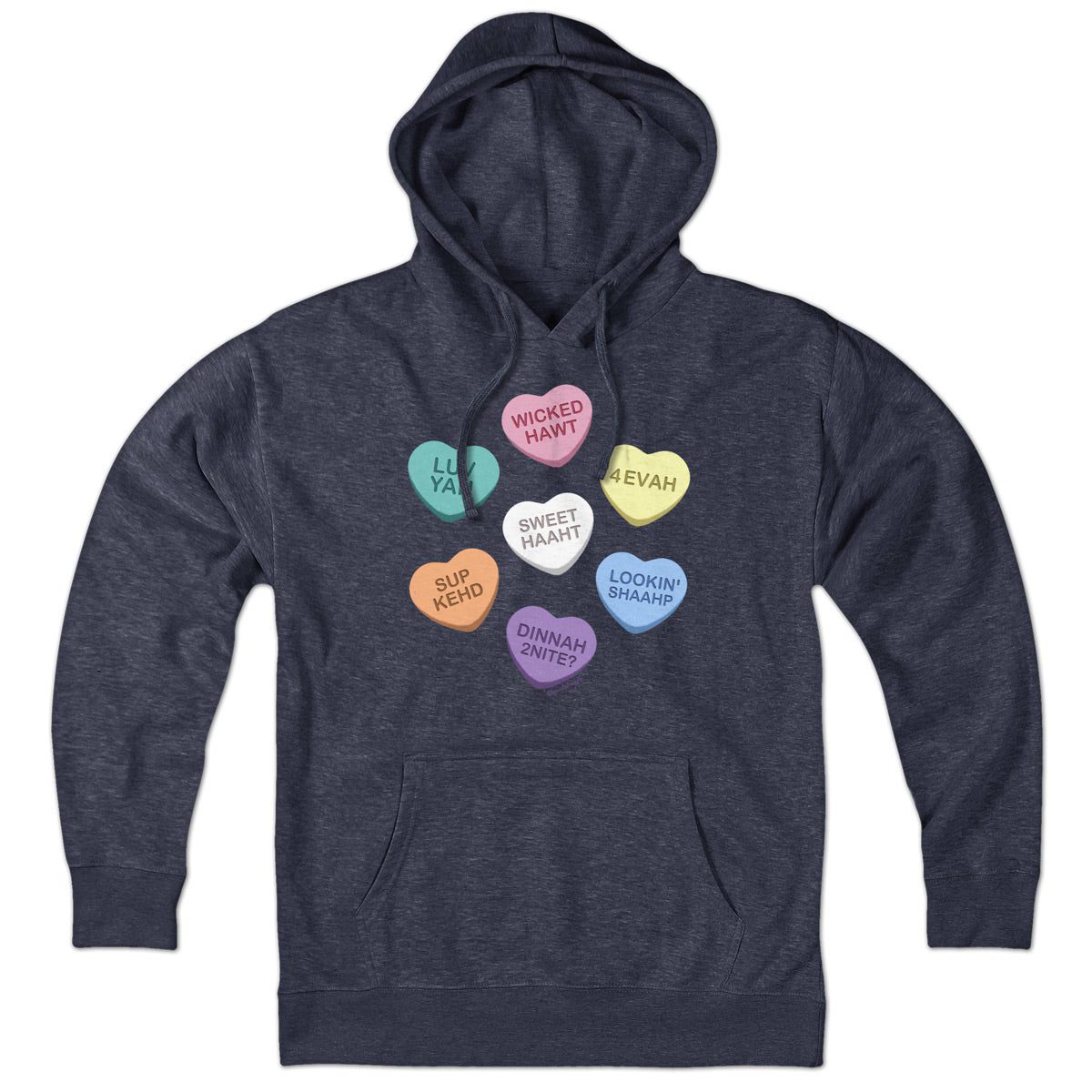 Boston Accent Candy Hearts Hoodie