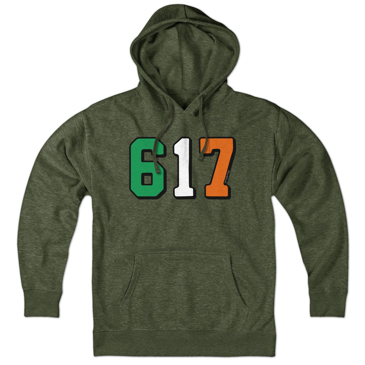 Boston 617 Irish Flag Hoodie