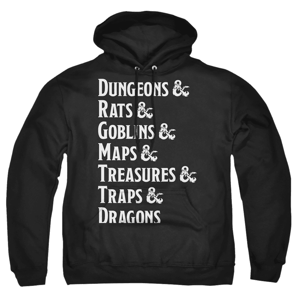 Dungeons & Dragons Dungeon List – Pullover Hoodie