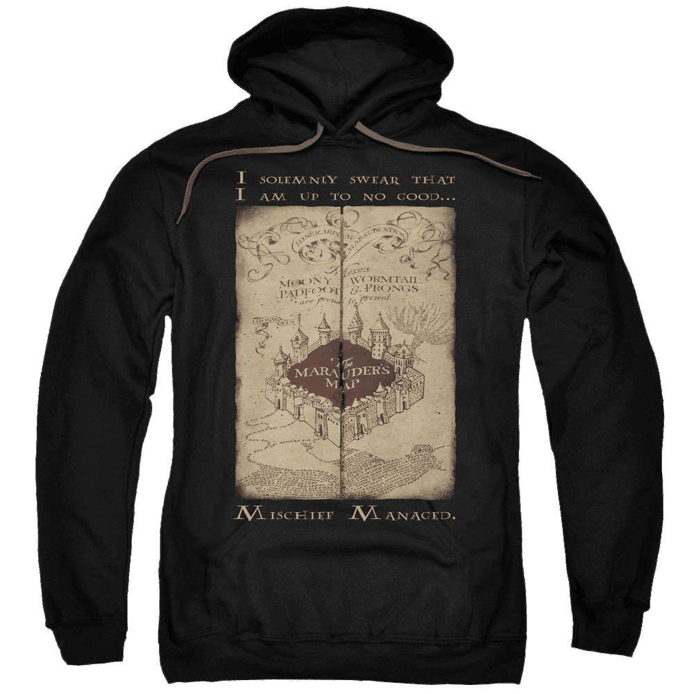 Harry Potter Marauders Map Words Pullover Hoodie