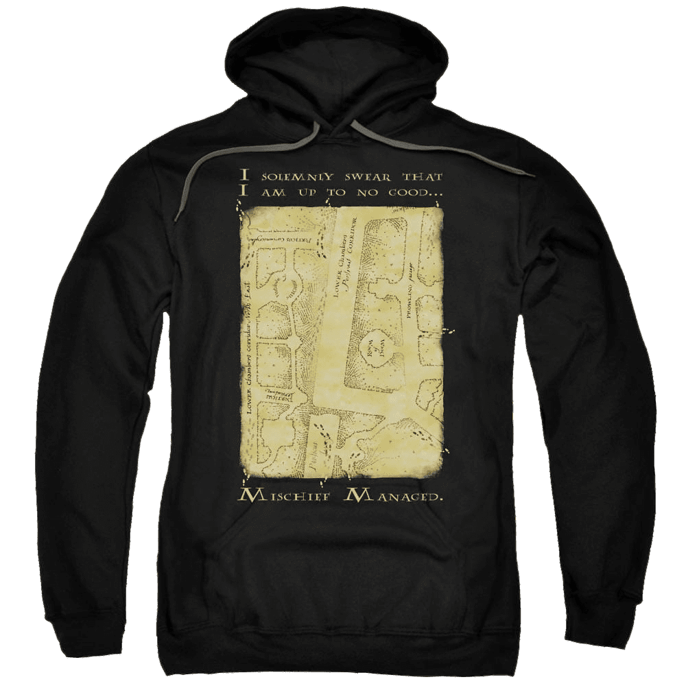 Harry Potter Marauders Map Interior Words Pullover Hoodie