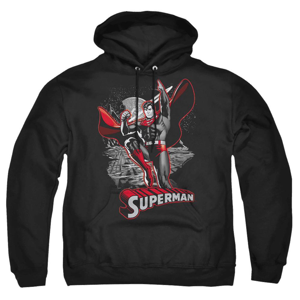 Justice League Superman Red & Gray Pullover Hoodie