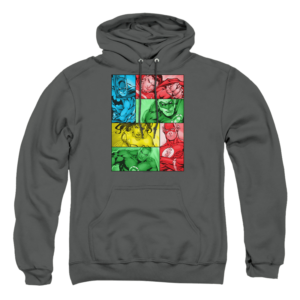 Justice League Hero Boxes Pullover Hoodie