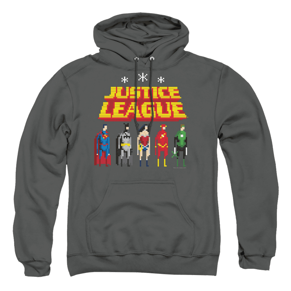 Justice League Standing Below Pullover Hoodie