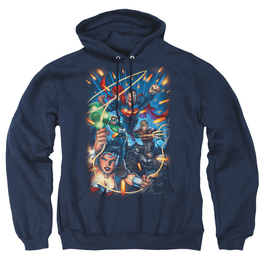 Justice League Under Attack Pullover Hoodie