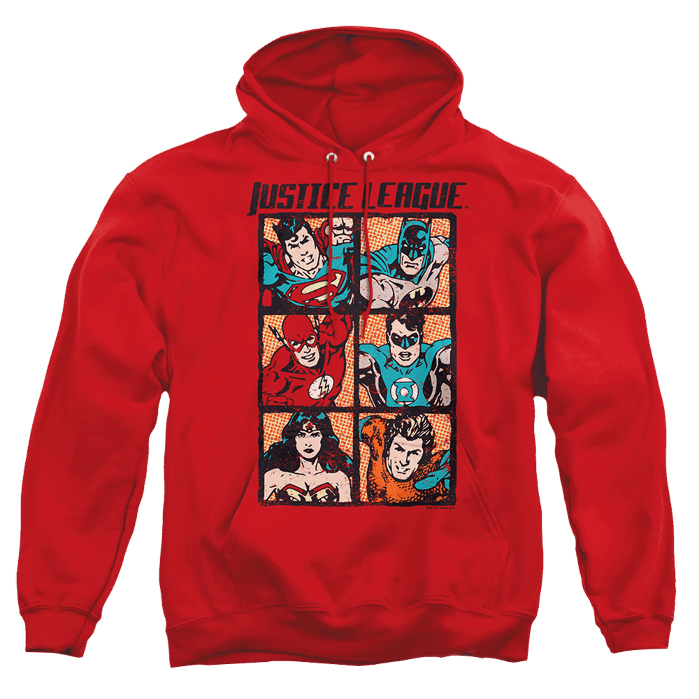 Justice League Rough Panels Pullover Hoodie