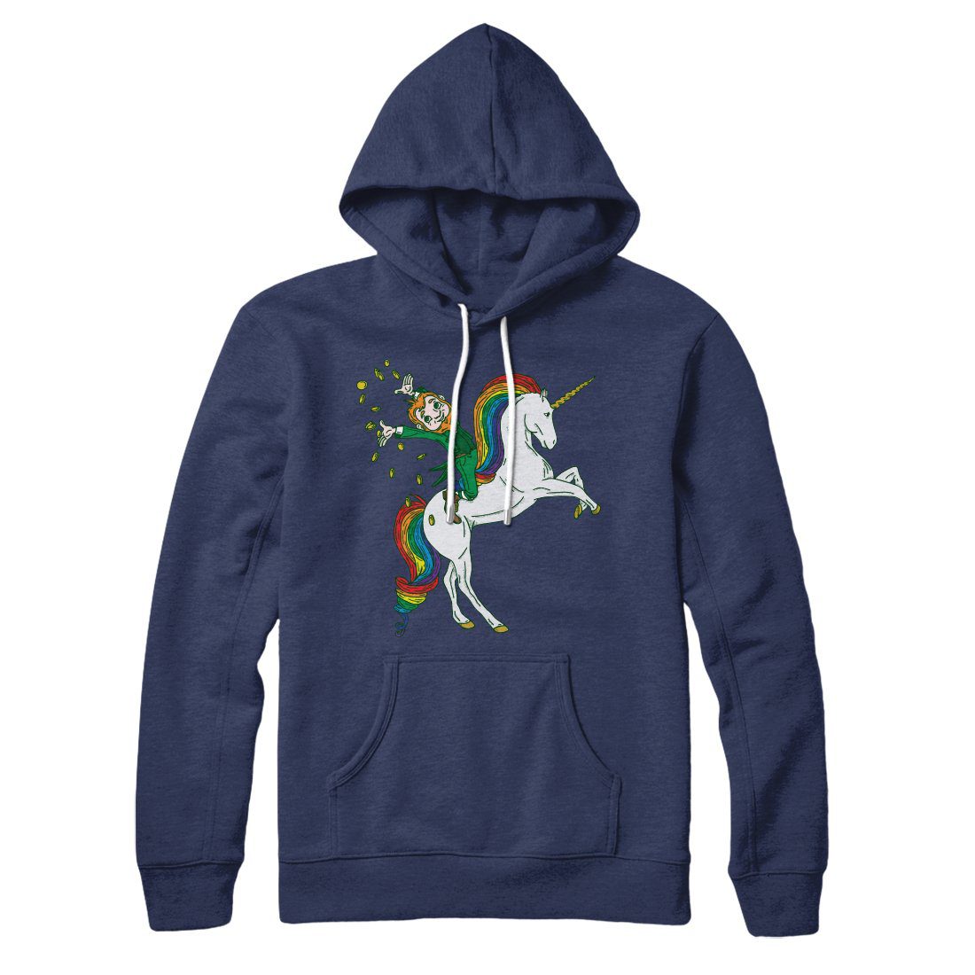 Leprechaun Unicorn Jockey Hoodie