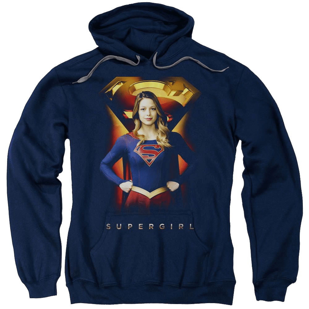 Supergirl Standing Symbol Pullover Hoodie