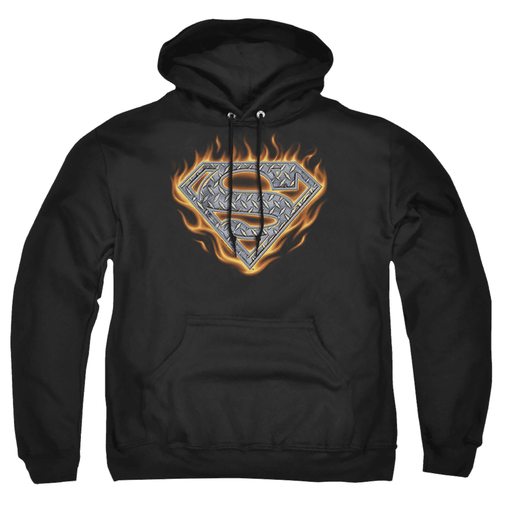 Superman Steel Fire Shield – Pullover Hoodie