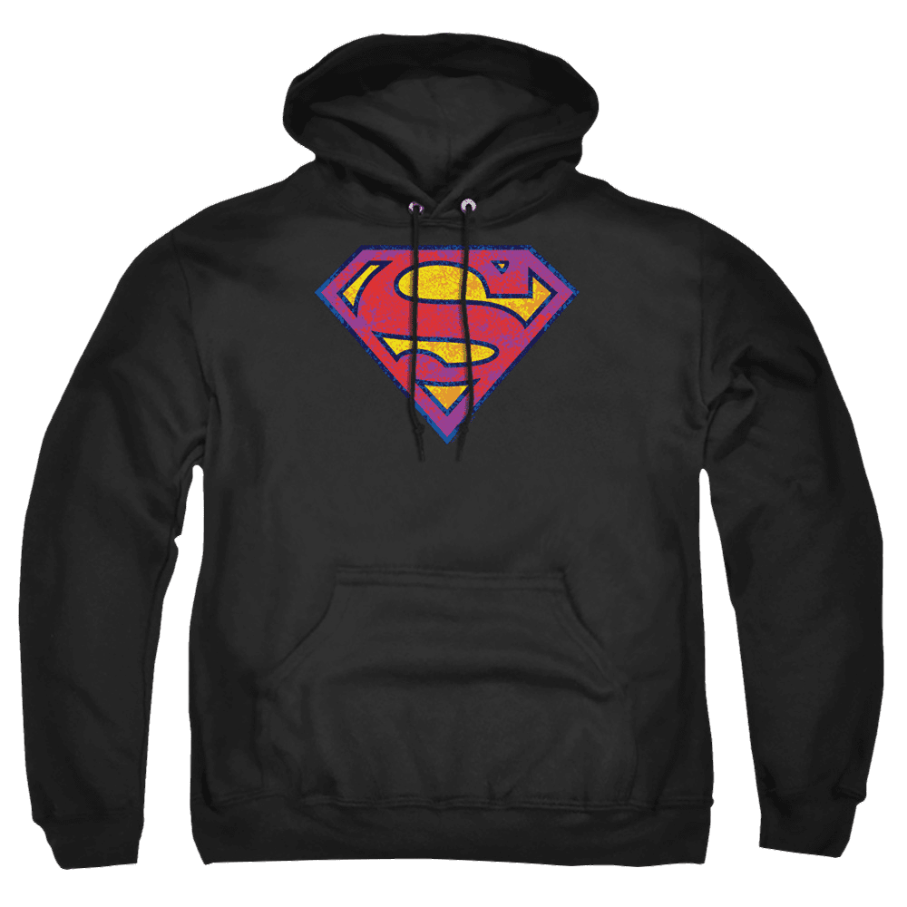 Superman Sm Neon Distress Logo – Pullover Hoodie