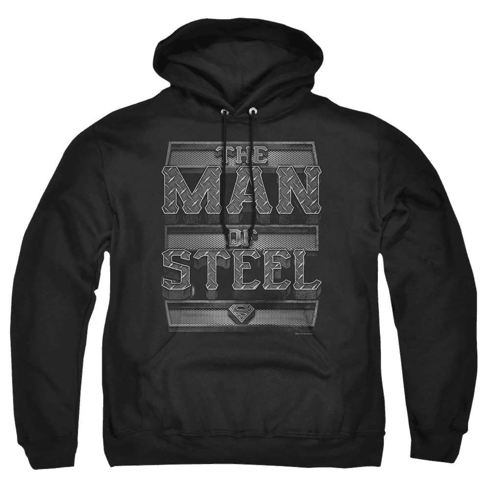 Superman Steel Text – Pullover Hoodie