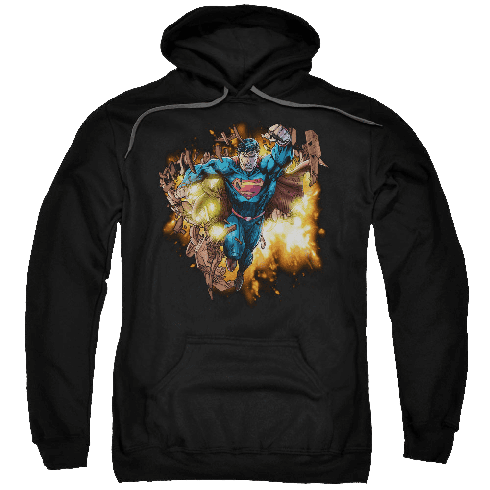 Superman Blasting Through – Pullover Hoodie