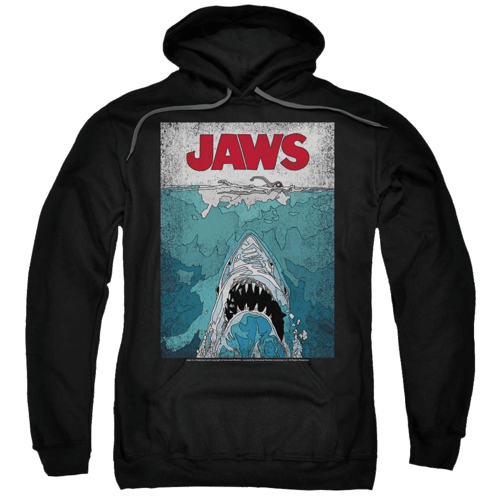 Jaws Lined Poster Pullover Hoodie