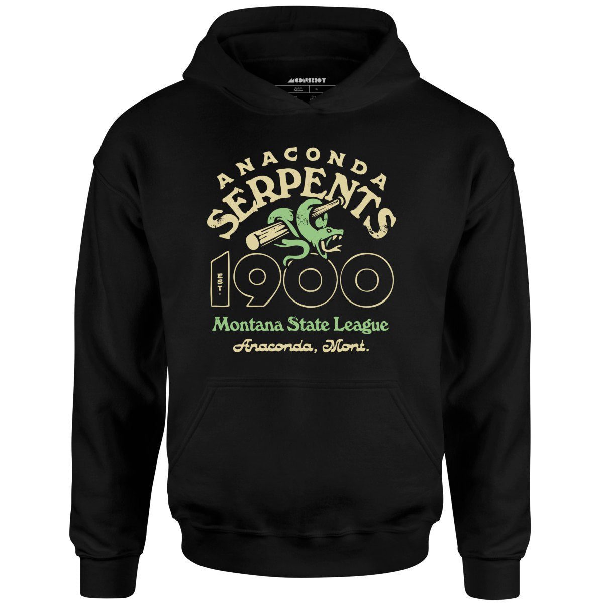 Anaconda Serpents – Montana – Vintage Defunct Baseball Teams – Unisex Hoodie