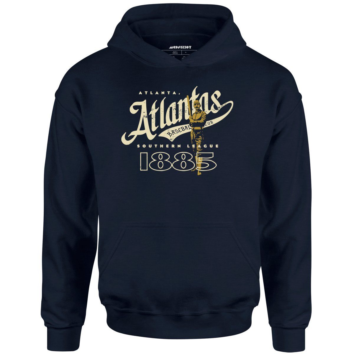 Atlanta Atlantas – Georgia – Vintage Defunct Baseball Teams – Unisex Hoodie