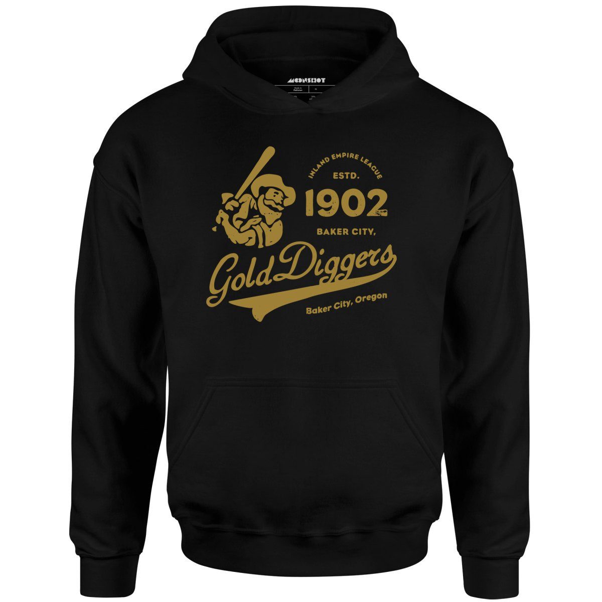 Baker City Gold Diggers – Oregon – Vintage Defunct Baseball Teams – Unisex Hoodie