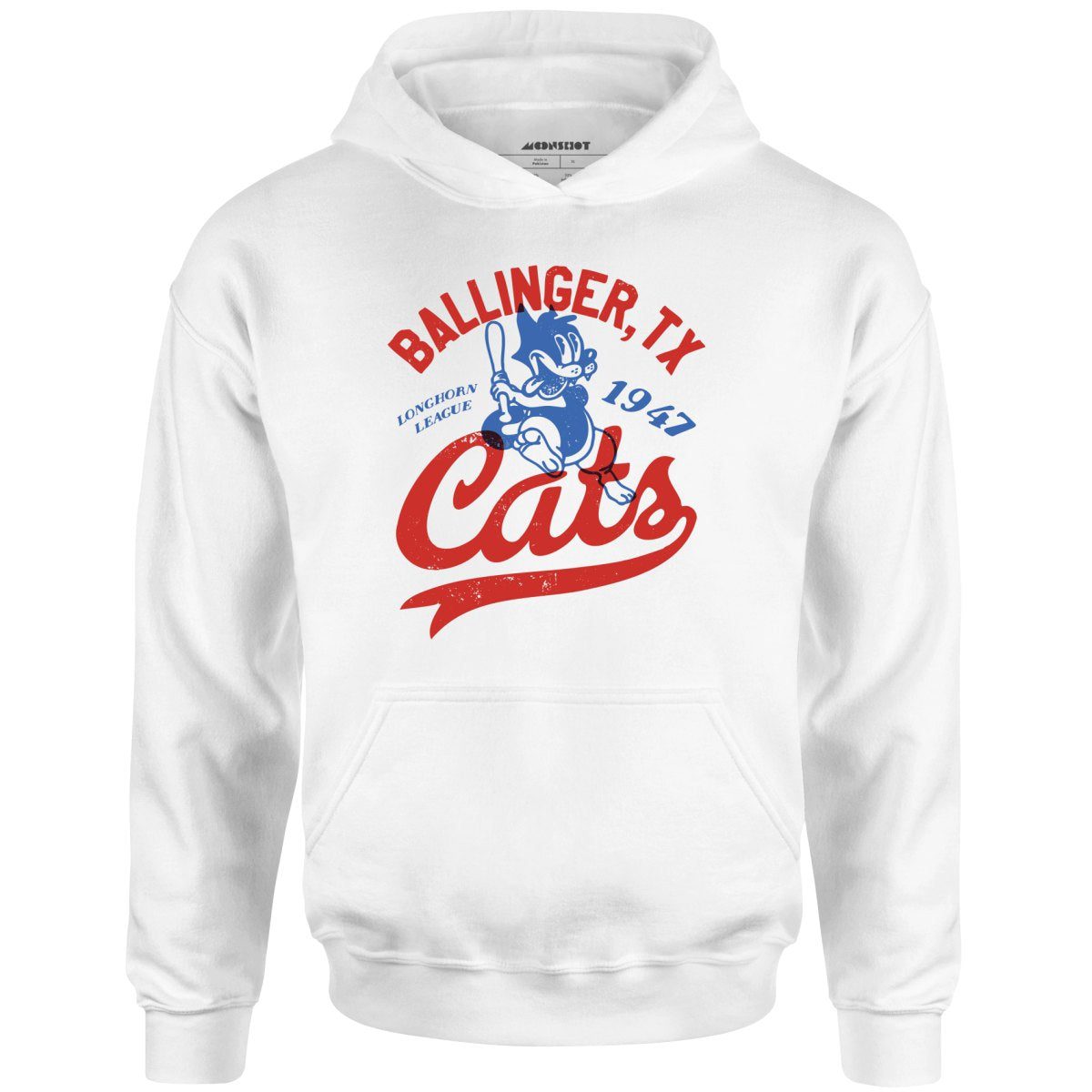 Ballinger Cats – Texas – Vintage Defunct Baseball Teams – Unisex Hoodie