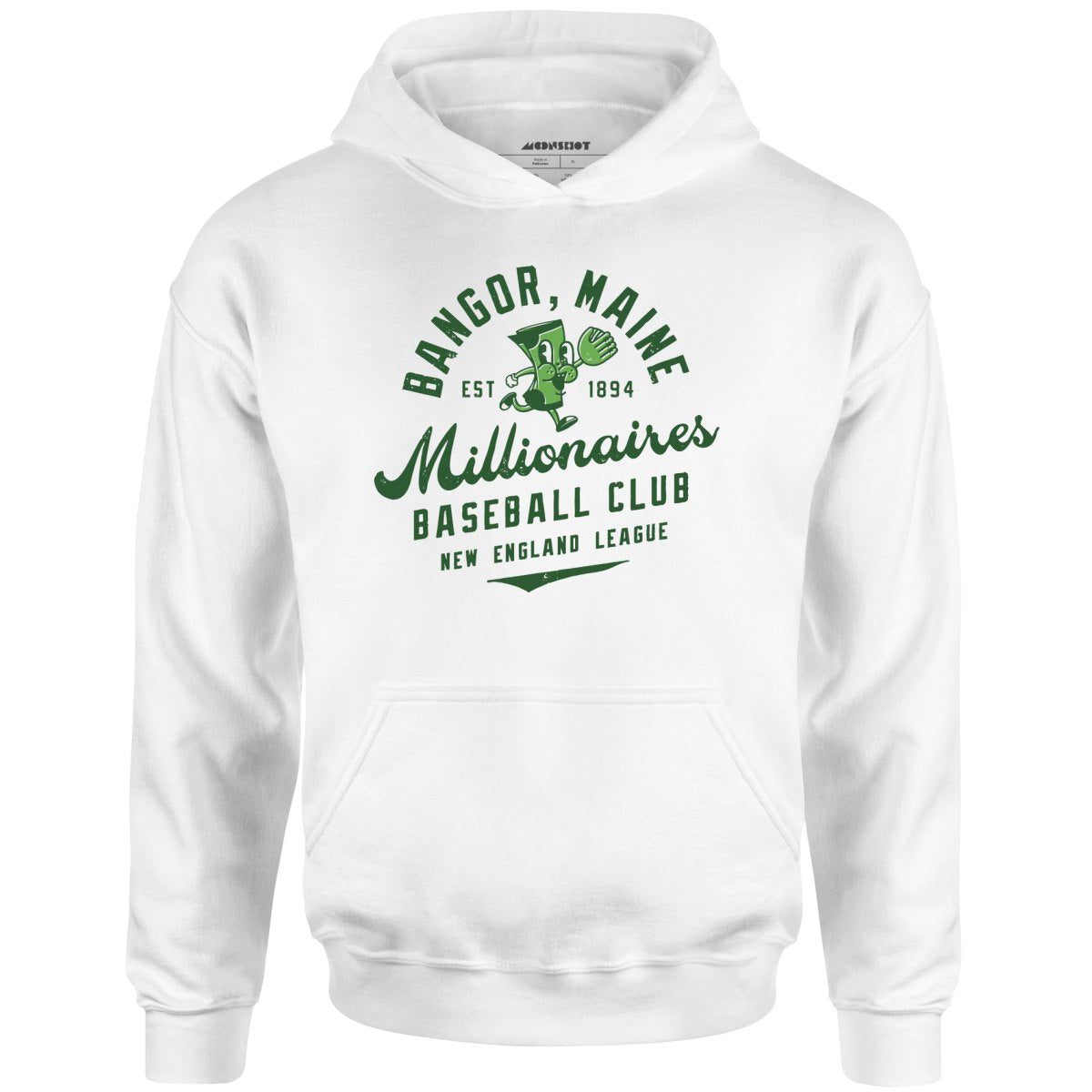 Bangor Millionaires – Maine – Vintage Defunct Baseball Teams – Unisex Hoodie