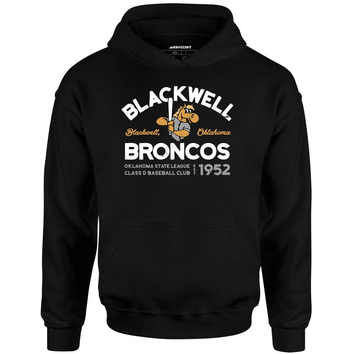 Blackwell Broncos – Oklahoma – Vintage Defunct Baseball Teams – Unisex Hoodie