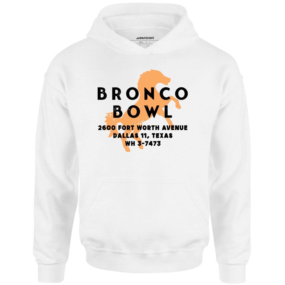 Bronco Bowl – Dallas, Tx – Vintage Bowling Alley – Unisex Hoodie