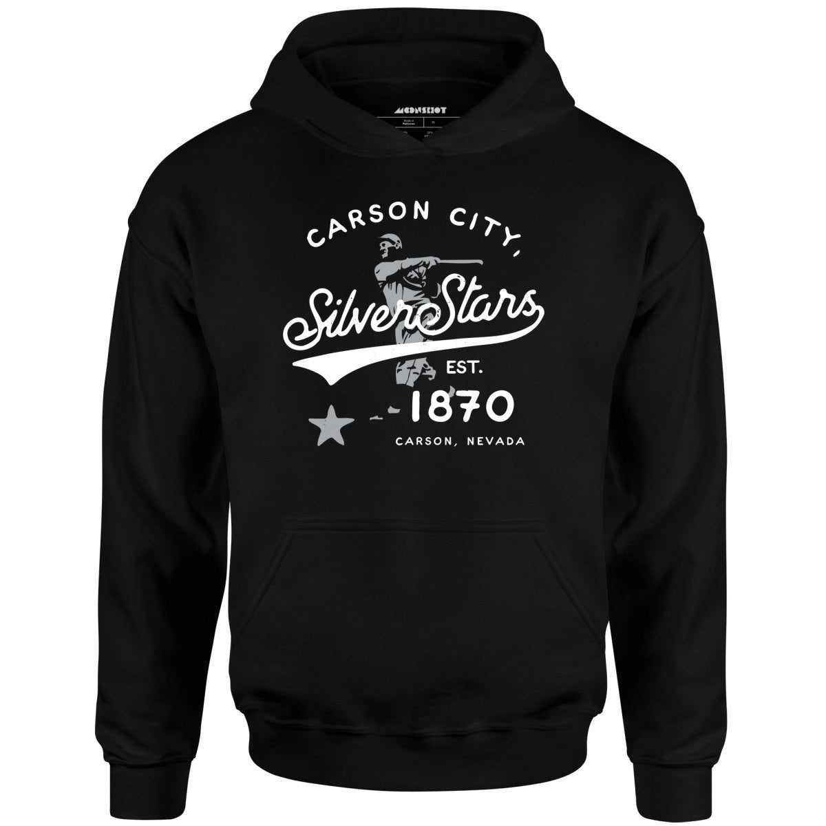 Carson City Silver Stars – Nevada – Vintage Defunct Baseball Teams – Unisex Hoodie