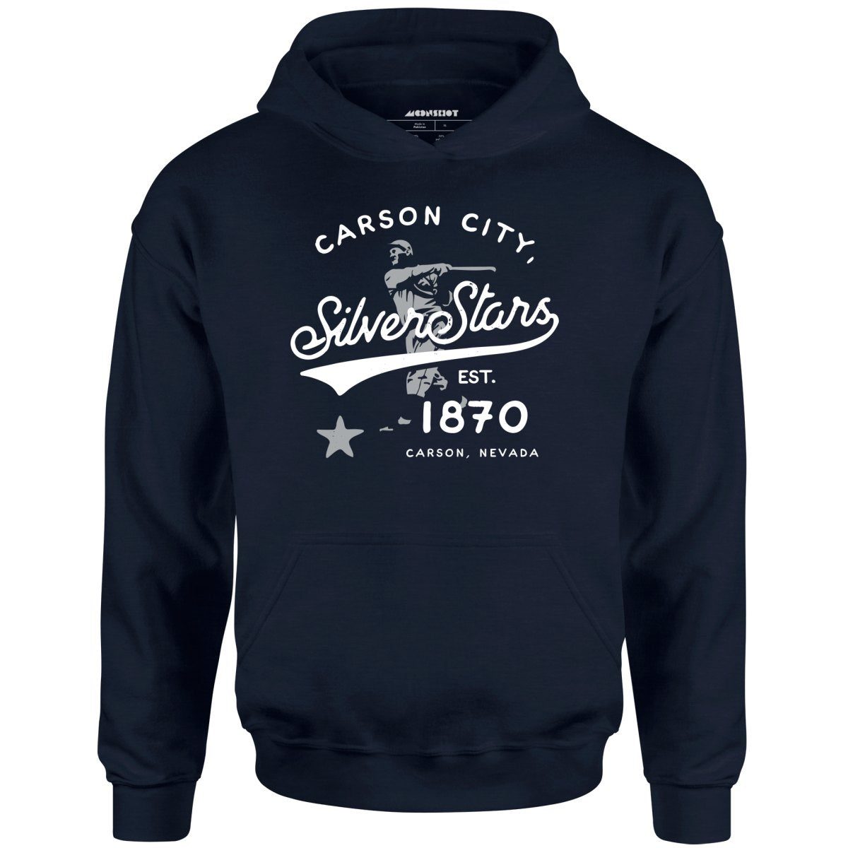 Carson City Silver Stars – Nevada – Vintage Defunct Baseball Teams – Unisex Hoodie