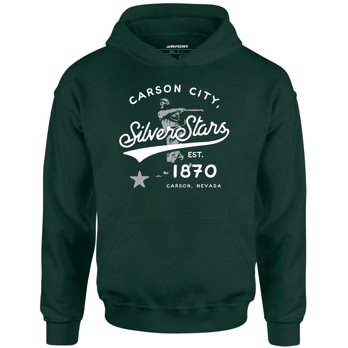 Carson City Silver Stars – Nevada – Vintage Defunct Baseball Teams – Unisex Hoodie