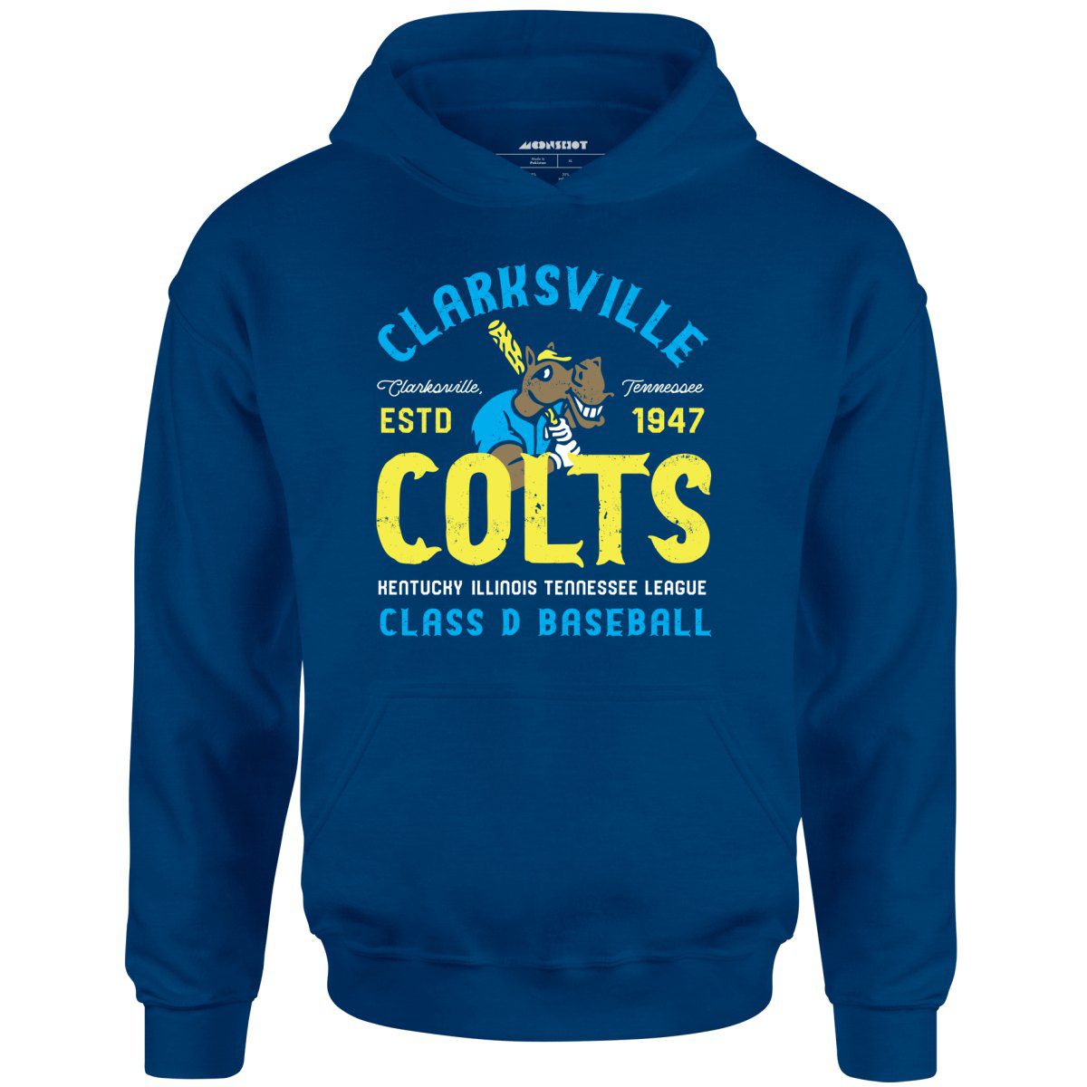 Clarksville Colts – Tennessee – Vintage Defunct Baseball Teams – Unisex Hoodie