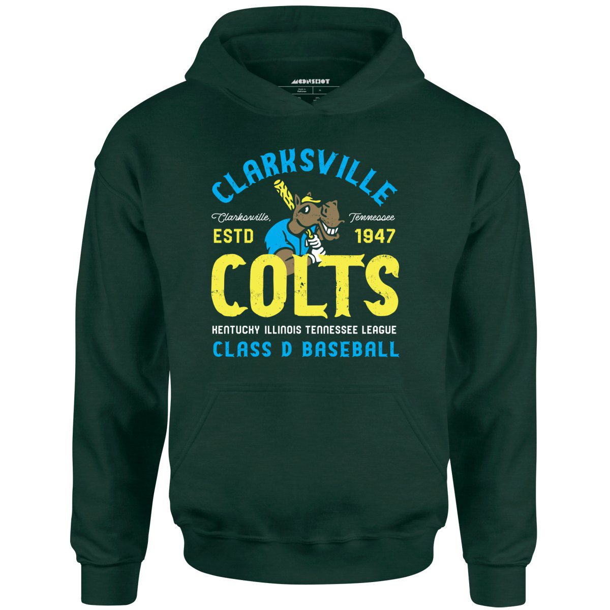 Clarksville Colts – Tennessee – Vintage Defunct Baseball Teams – Unisex Hoodie