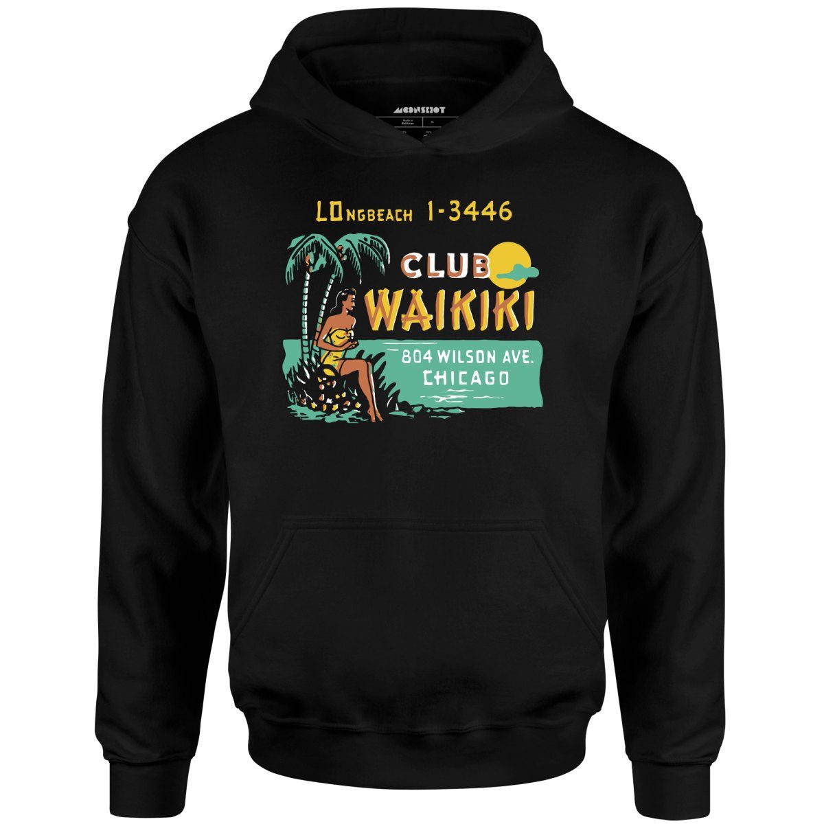 Club Waikiki V2 – Chicago, Il – Vintage Tiki Bar – Unisex Hoodie