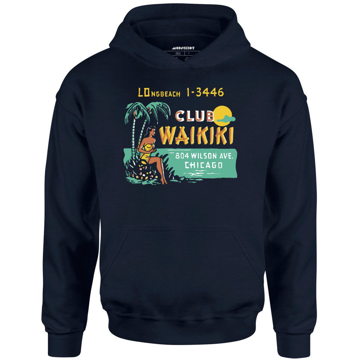 Club Waikiki V2 – Chicago, Il – Vintage Tiki Bar – Unisex Hoodie