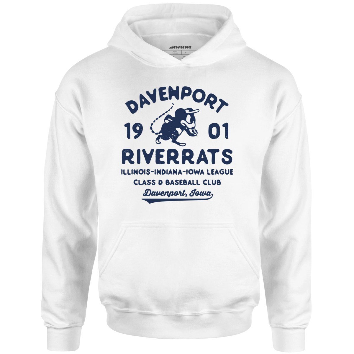 Davenport River Rats – Iowa – Vintage Defunct Baseball Teams – Unisex Hoodie