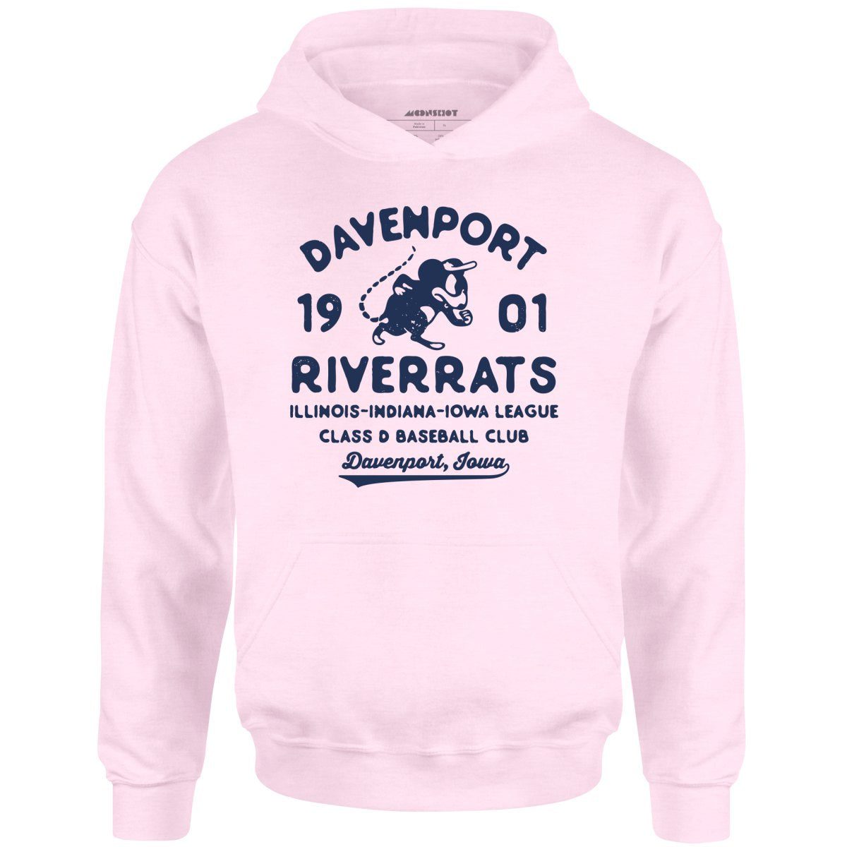 Davenport River Rats – Iowa – Vintage Defunct Baseball Teams – Unisex Hoodie